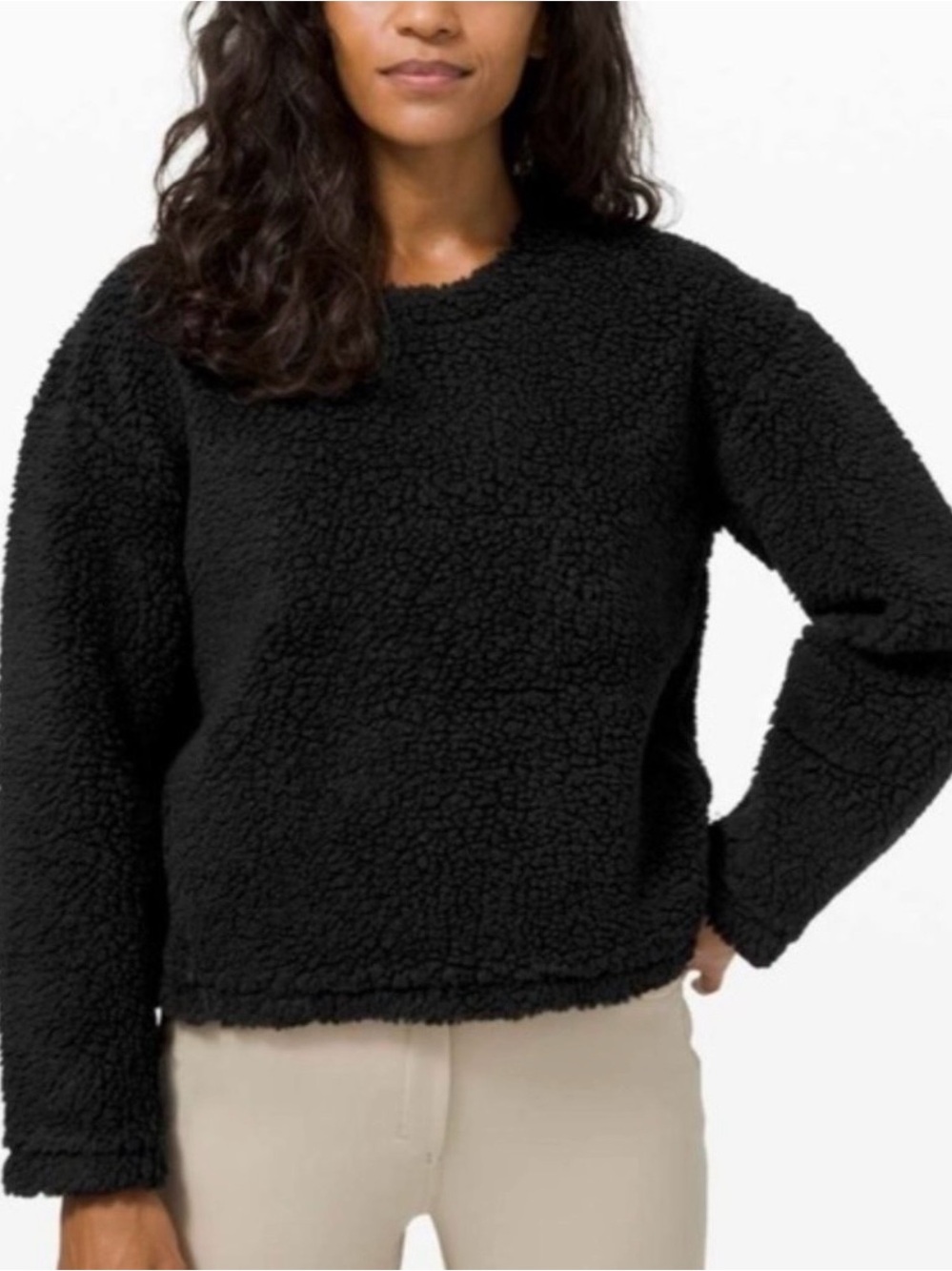 Lululemon Wool Whenever Crew Black Size 8